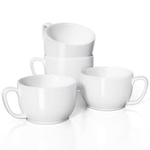 Teocera soup mug with handle and stripe for easy gripping while enjoying hot drinks.