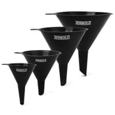 Terbold 4pc funnel nesting set with 125mm size offers precise transfers and compact storage.