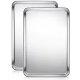 Terlulu baking sheet with rolled edges for easy transfer and spill containment.