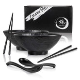 Terra Home ramen bowl large matte black, durable for daily use.