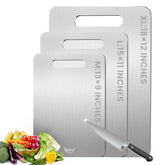 TESFLY titanium cutting board M size close-up showing durable surface for safe slicing