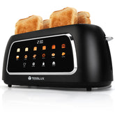 Tesslux toaster touchscreen control panel for precise toast settings