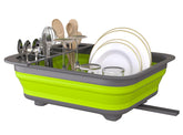 Thanstar collapsible dish drying rack in RV green view, showing compact design for small spaces