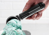 That! Inventions ScoopTHAT Radii warming ice cream scoop in black and grey for effortless, larger servings.
