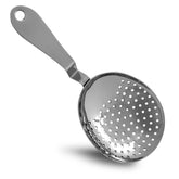 The Art of Craft Julep Strainer with stainless steel basket enables quick, clean pours.