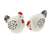 The Bridge Collection chicken salt and pepper shakers assembled on a table