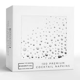 The Essential Concierge silver-white cocktail napkins protect surfaces at receptions