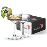 the mask el turko Buybox Vintage Coupe Glasses 2-pack ideal for entertaining with champagne