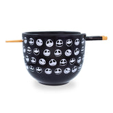 Official Jack Skellington expressions on The Nightmare Before Christmas ramen bowl add playful flair to meals.