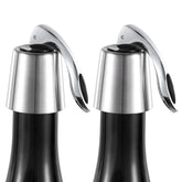 The ONLY GIFT WORTH GIVING stainless bottle sealer creates an airtight seal for freshness.