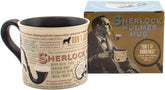 The Unemployed Philosophers Guild Sherlock Holmes mug with quote design, ideal for fans.