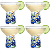 The Wine Savant stemless margarita glasses confetti set for 6oz entertaining