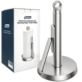 theaoo heavy-duty stainless steel paper towel holder with stable base for busy kitchens.