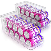 theaoo soda can dispenser with lids keeps cans organized and accessible