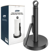 theaoo tension-arm paper towel holder enables effortless one-handed tearing