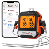 ThermoPro 450 ft Bluetooth thermometer with dual probes for precise grilling.
