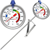 ThermoPro candy thermometer with 9-inch probe close-up showing precise readings.