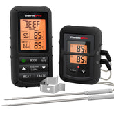 ThermoPro TP20B dual-probes with remote display for precise grill temp monitoring while entertaining.