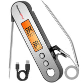 ThermoPro TP610 dual-display thermometer monitors two foods at once for precise timing