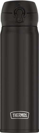 THERMOS 16oz stainless steel direct drink bottle, ideal for hot coffee or cold water.