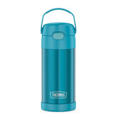 Thermos FUNtainer 12oz teal bottle with straw keeps drinks cold on the go
