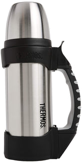THERMOS The Rock bottle cap pour showing easy pour on trail