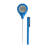 ThermoWorks ThermoPop 2 blue front view for quick kitchen temperature checks.
