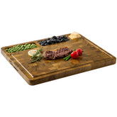thetchry teak cutting board end grain provides durable, knife-friendly prep surface