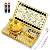 THINKSCALE digital milligram scale shows 0.001 g precision for tiny items