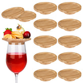 THSLSFX wine glass toppers set enhances presentation at tastings and gatherings