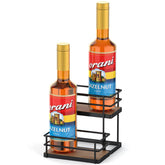 THYGIFTREE coffee syrup rack stand 2-tier keeps bottles organized and accessible.