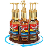 THYGIFTREE syrup organizer front view rotates for easy flavor access