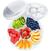 Tiaiidi 12-pack round appetizer tray with lids for organized serving.