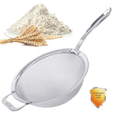 Tiawudi 9-inch large mesh strainer with durable construction for quick draining.