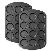 Tiawudi muffin top pan 12 cups with 3-inch diameter for quick, even browning.