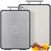 Tibbicc titanium cutting board meat-side surface for hygienic raw meat prep