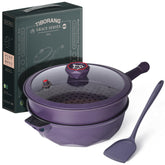 TIBORANG 8-in-1 pan full view highlights versatile nonstick surface for easy cooking.