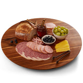 Tidita 21-inch acacia lazy susan top view for easy sharing of appetizers