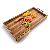 Tidita 24-inch charcuterie tray with handles in acacia wood for effortless entertaining.