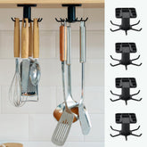 TIE-DailyNec under-cabinet hooks with 360° rotation for versatile utensil access