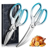 TIJERAS kitchen scissors blue dual blades for precise herb and bone cutting
