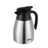 Tiken 34 oz thermal carafe cap close up showing airtight lid for spill free pouring
