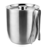 Tiken 3L double-wall ice bucket with lid keeps ice cold and dry to the touch