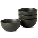 Tikooere 24 oz cereal bowls in matte black, ideal for soups, cereals, and desserts.