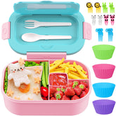 TIME4DEALS lunch box with four compartments keeps meals organized for kids and adults