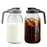 Tinaforld 64 oz glass pitcher with lid for clean pours and secure storage.