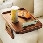 Tinamo large couch arm table showing ample surface for snacks and devices