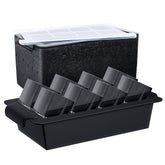 TINANA 2-Inch Clear Ice Tray with 8 large cubes for upscale cocktails.