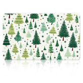 Tinideya winter dish drying mat with Christmas tree pattern on 12x20 inch surface