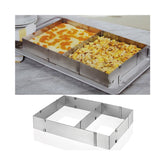 TinLeJa adjustable rectangular mousse cake mold with scale for precise sizing